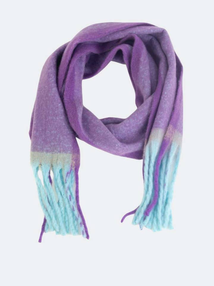 LILAC WOOL BLEND SCARF 20 for wholesale by Kbas