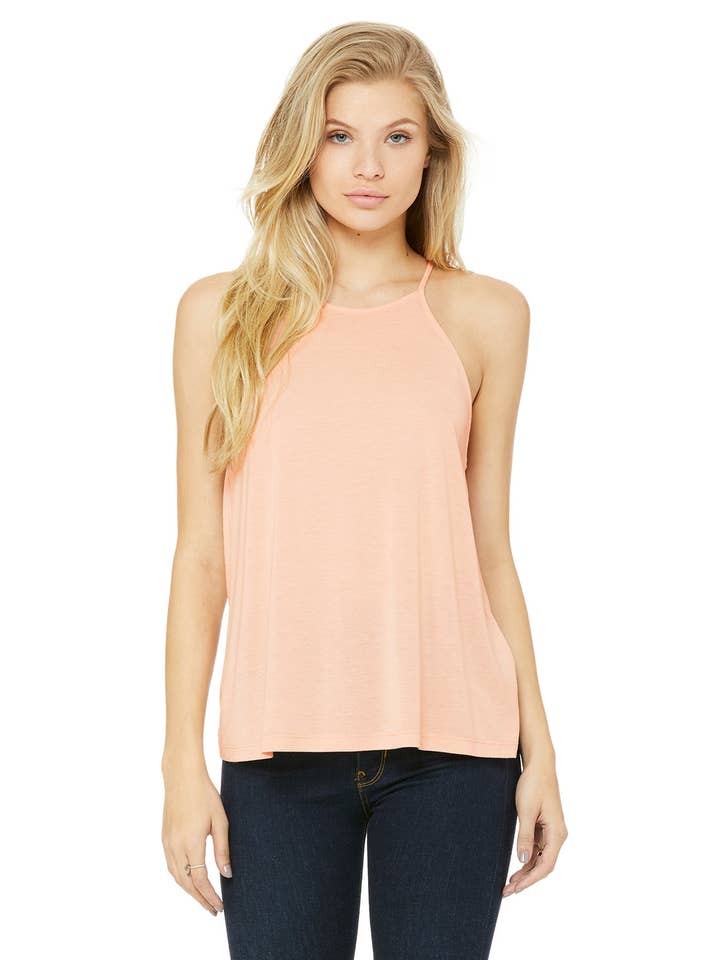 Bella + Canvas 8809 - Ladies' Flowy High Neck Tank for wholesale by Total Apparel