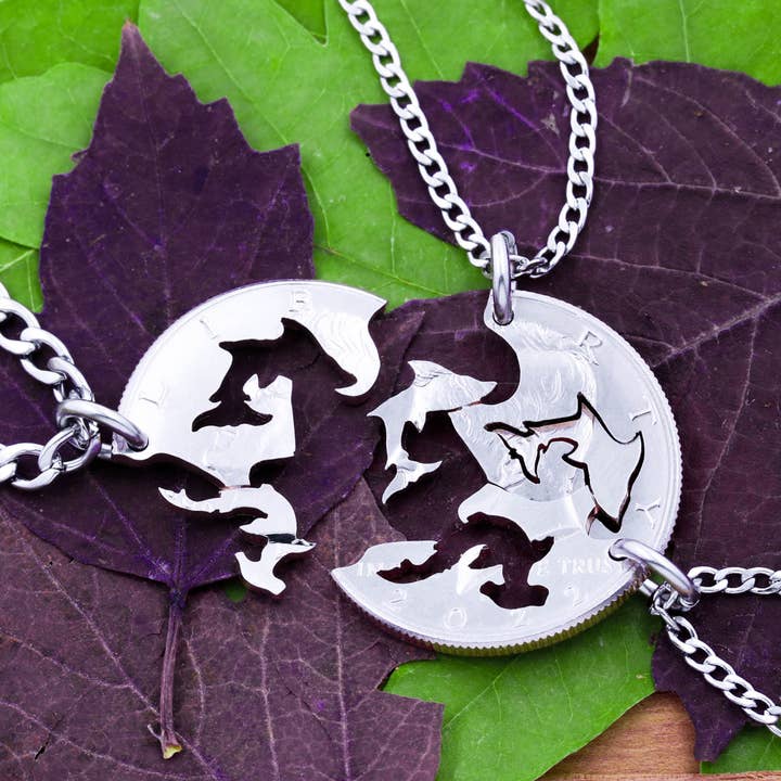 3 Piece Shark Necklaces, Great Whites and Hammerhead Sharks for wholesale by NameCoins