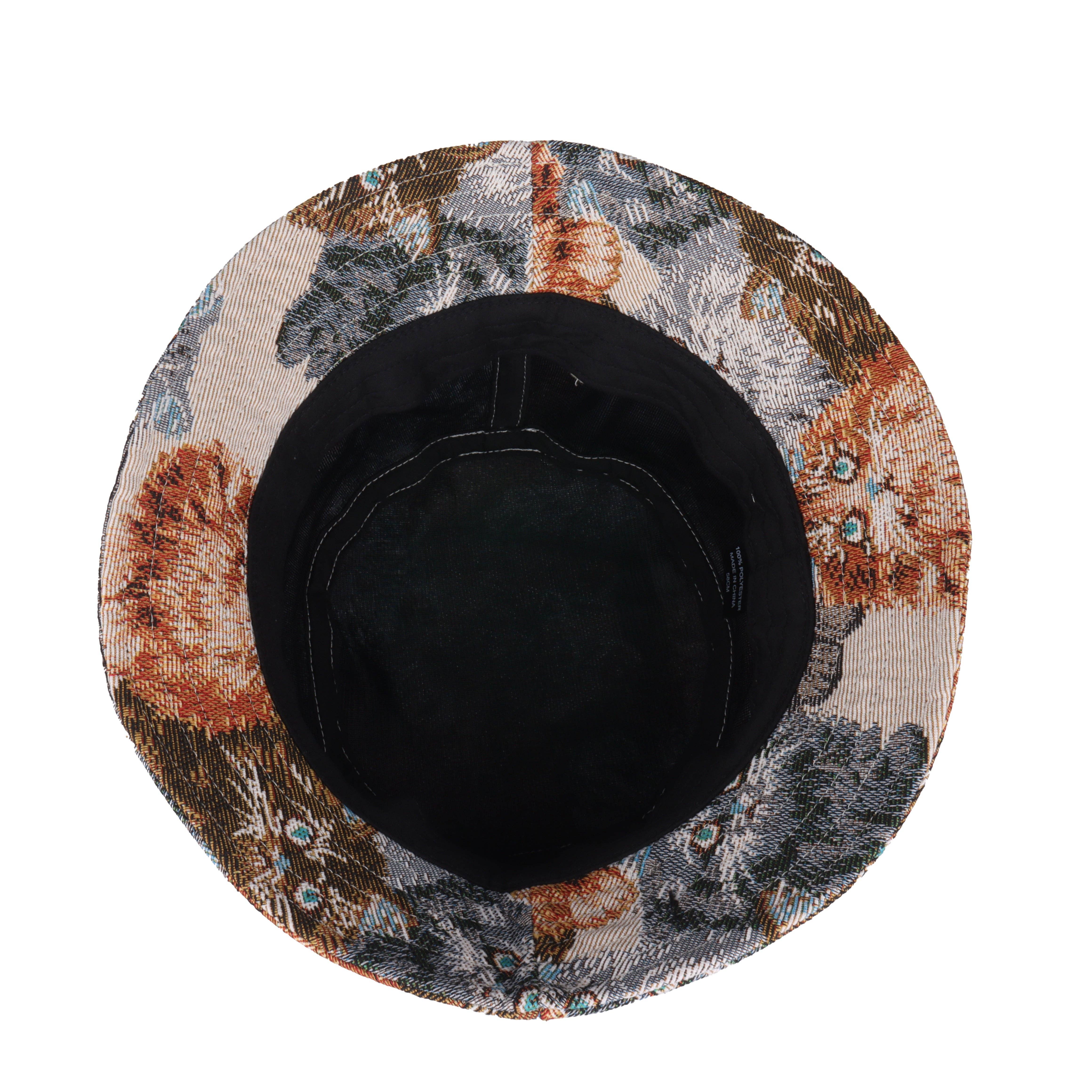 HATPHILE - Wholesale Bucket Hat - Women's - HatPhile Cat Bucket Hat – Vintage Tapestry-Style Cat Jacquard Hat3