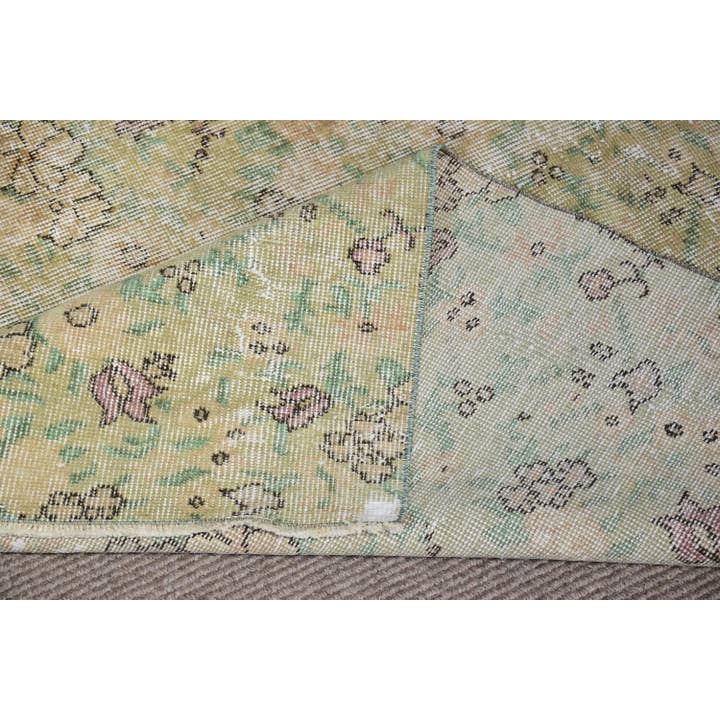 The Loom Wholesale - Wholesale Runner Rug - 3,9x6,6 ft Rug, Vintage Rug, Turkish Green Wool Camouflage Rug8