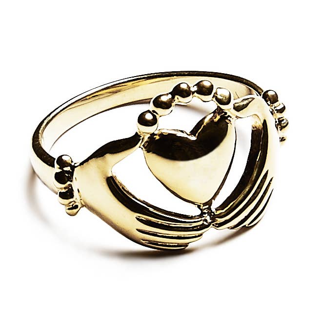 Claddagh-ring in vermeil voor wholesale door Agnès de Verneuil