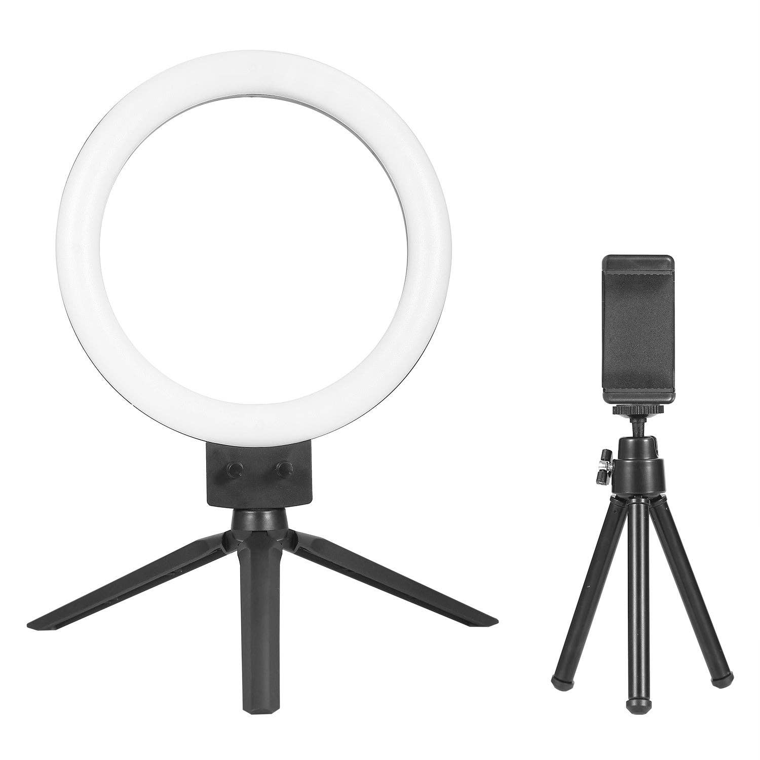 White 9" Dimmable LED Ring Light w/ Tripod Phone Selfie Camera Studio Photo Video Makeup Lamp for wholesale on Faire1
