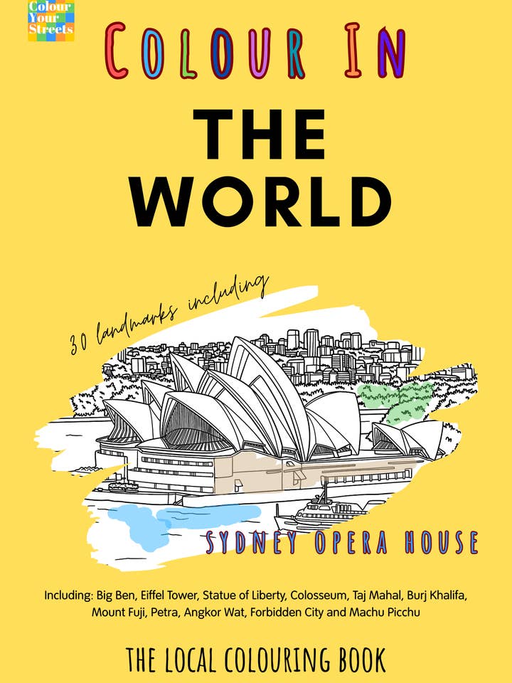 World Colouring Book (A4) for wholesale by Colour Your Streets