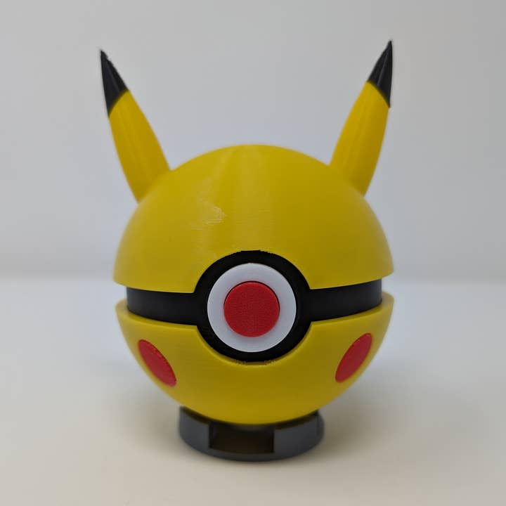 Pikachu Style Pokeball for wholesale by Giant Turtle Creations