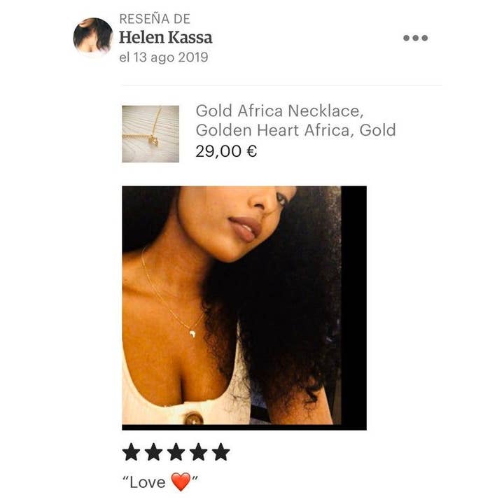 AfricanDreamland - Vente Colliers à pendentif - Collier Carte d’Afrique en or1