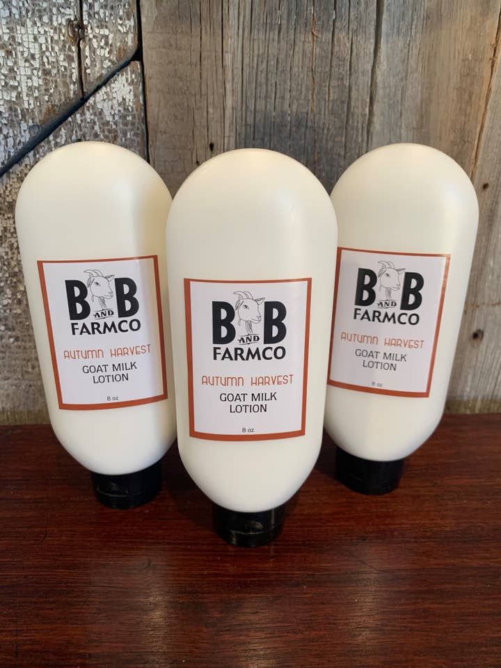 Autumn Harvest Goat Milk Lotion - 8 oz for wholesale by B and B Farmco