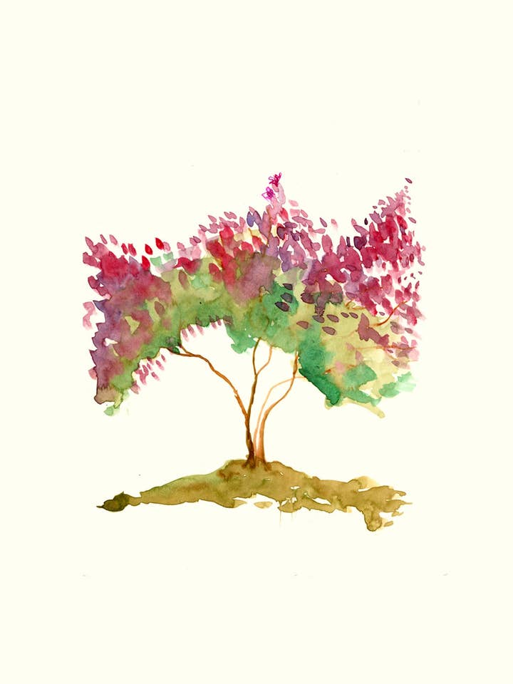Árbol de Lila - Tarjeta de Felicitación para venta al por mayor de Maria Zvaric Illustration