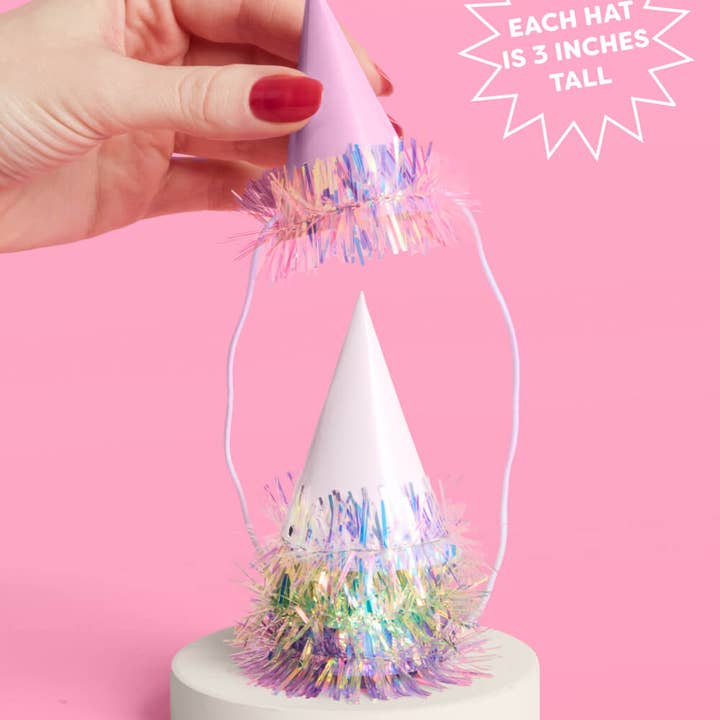 xo, Fetti - Wholesale Party Hat/Crown - Mini Party Hats - 10 mini hats, Birthday Pastel