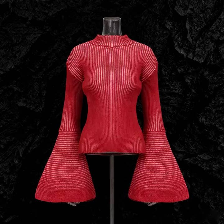 Productseeker - Wholesale Knit Top - Women's - TP54 Women's Vintage Washed Flared Sleeve Knit Top10