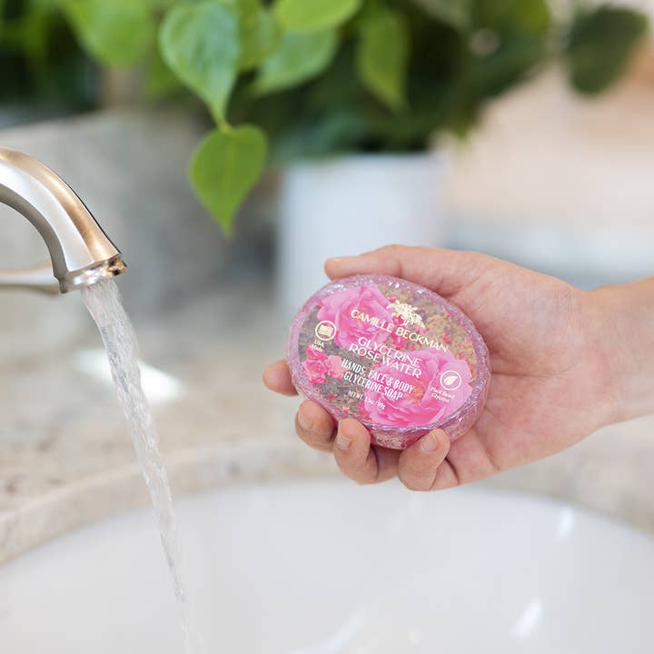 Camille Beckman - Wholesale Bar Soap - Glycerine Rosewater Glycerine Soap for hands, face & body3