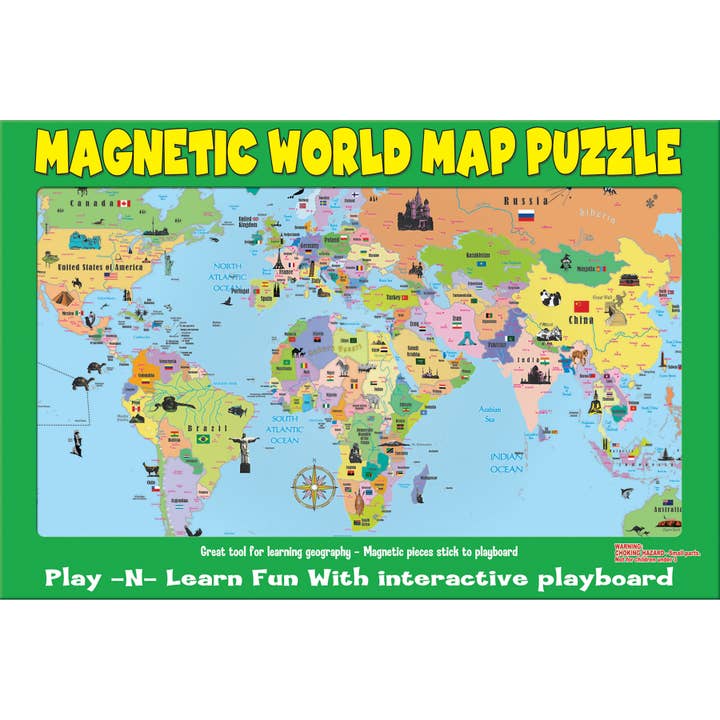 World Magnetic Puzzle Map for wholesale by Ata-Boy