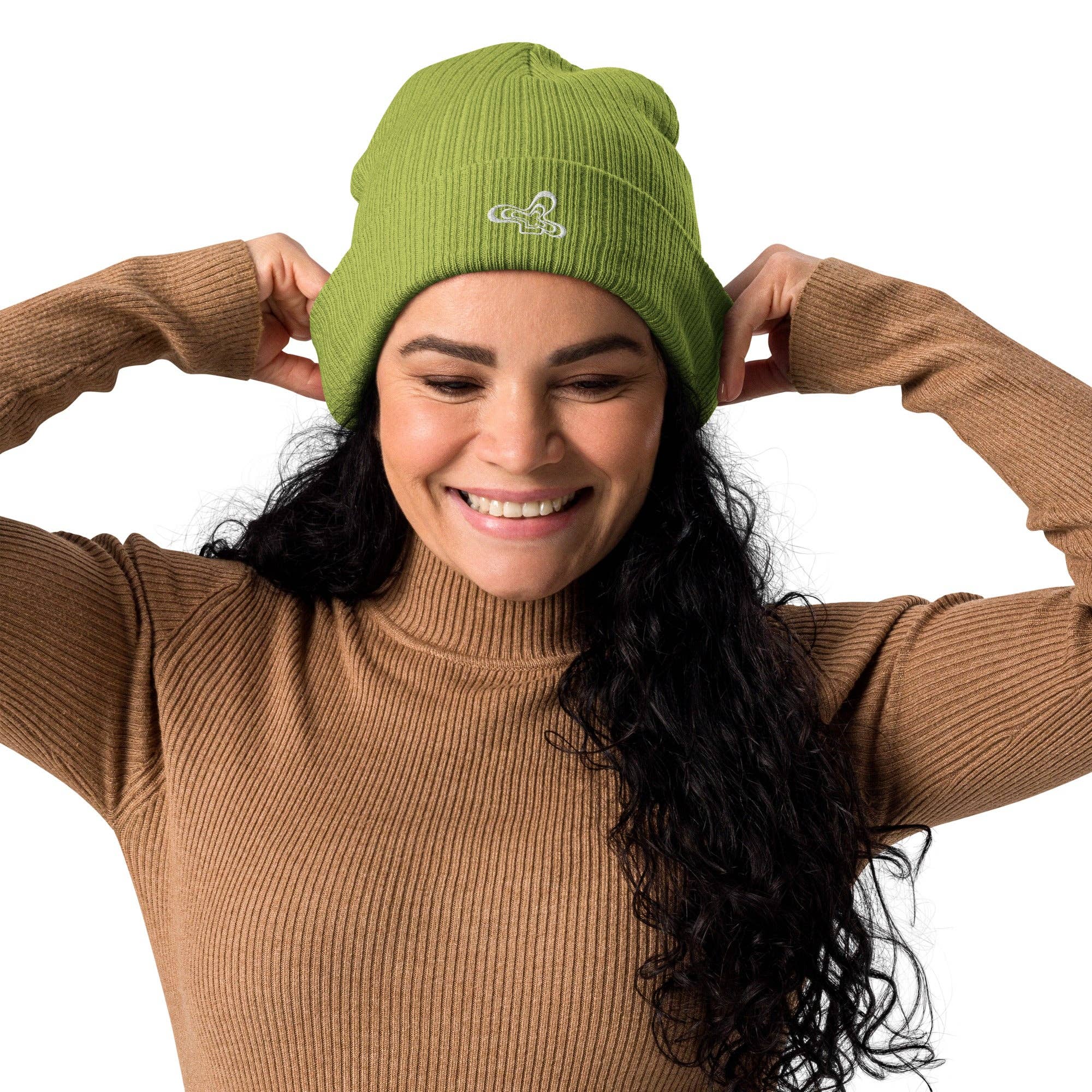 Kickback Club - Wholesale Beanie - Women's - Groovy Flower Ribbed Beanie11