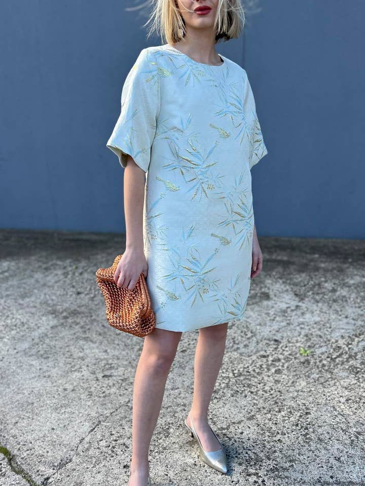 hoss Silk Sky Blue Phillipa Dress for wholesale by HOSS