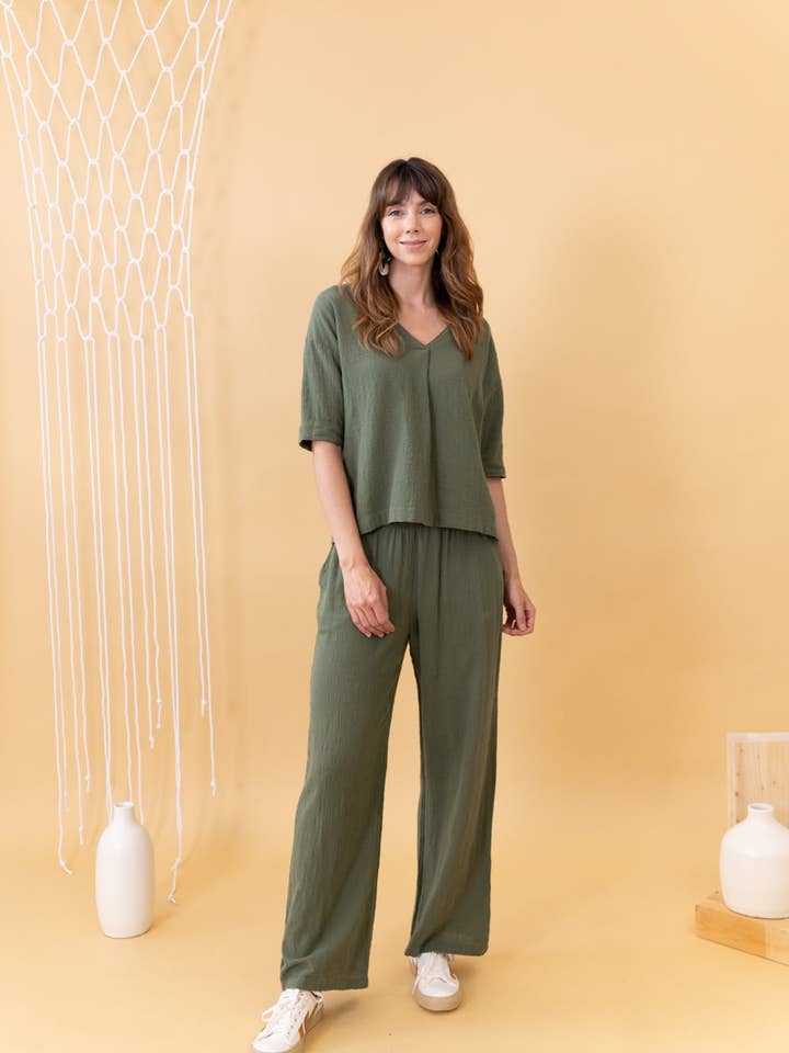 LATTICE TEXTURED BLOUSE for wholesale by POEMS BCN