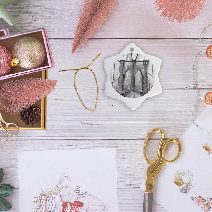 3dRose - Wholesale Ornament - 3dRose, Brooklyn Bridge, 1948, New York , Ornament12