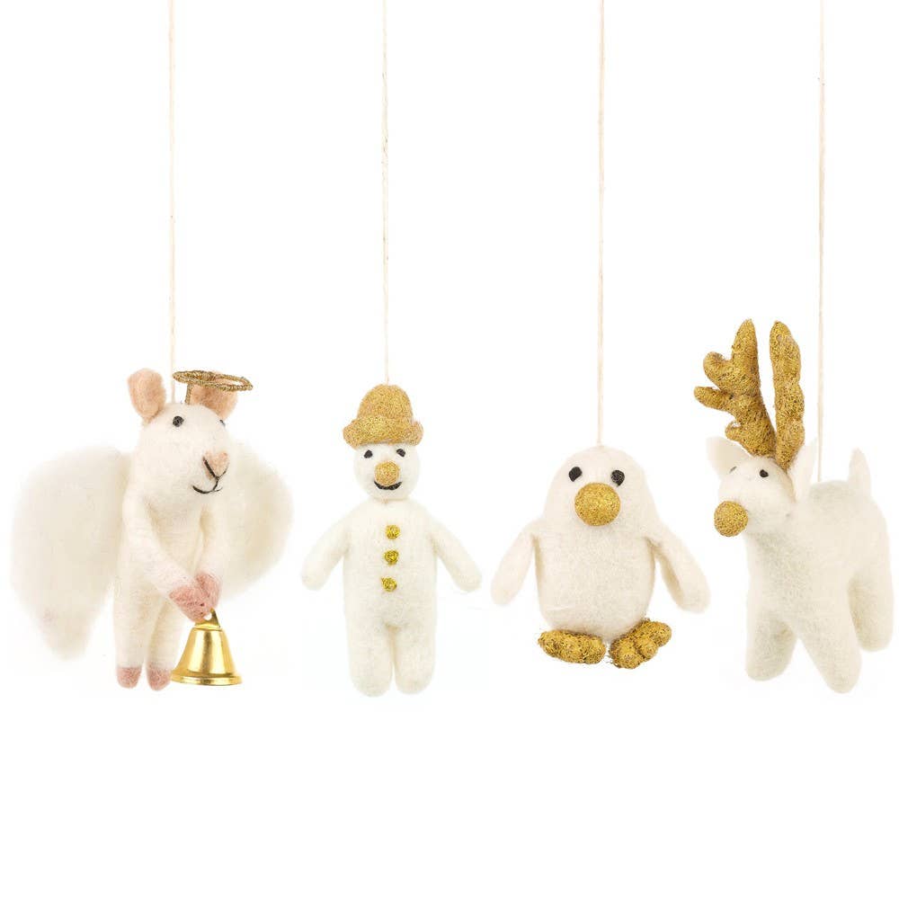 Felt So Good - Wholesale Ornament - Handmade Felt Hanging Angelica Mouse Christmas Tree Decor4