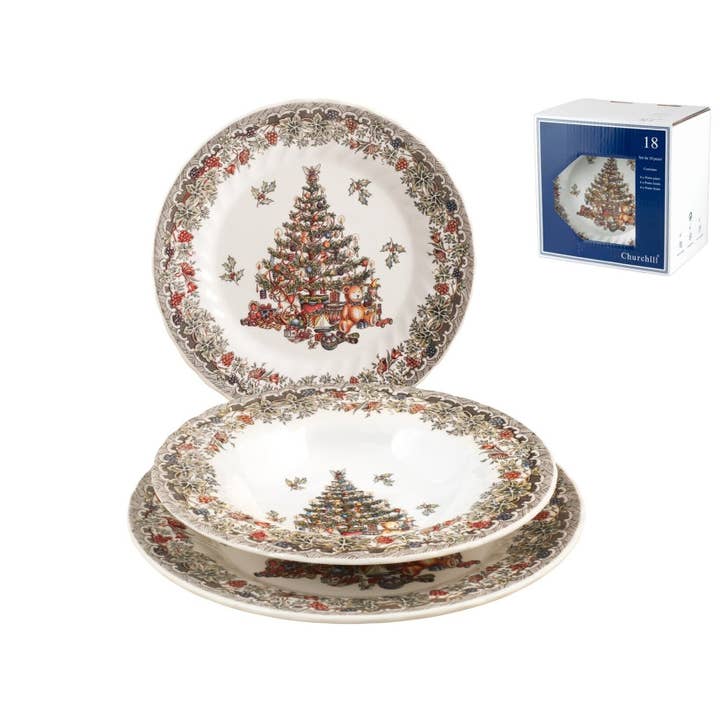 Tafelservice 18-teilig Seasons Greetings Steingut für den Großhandel von H&H