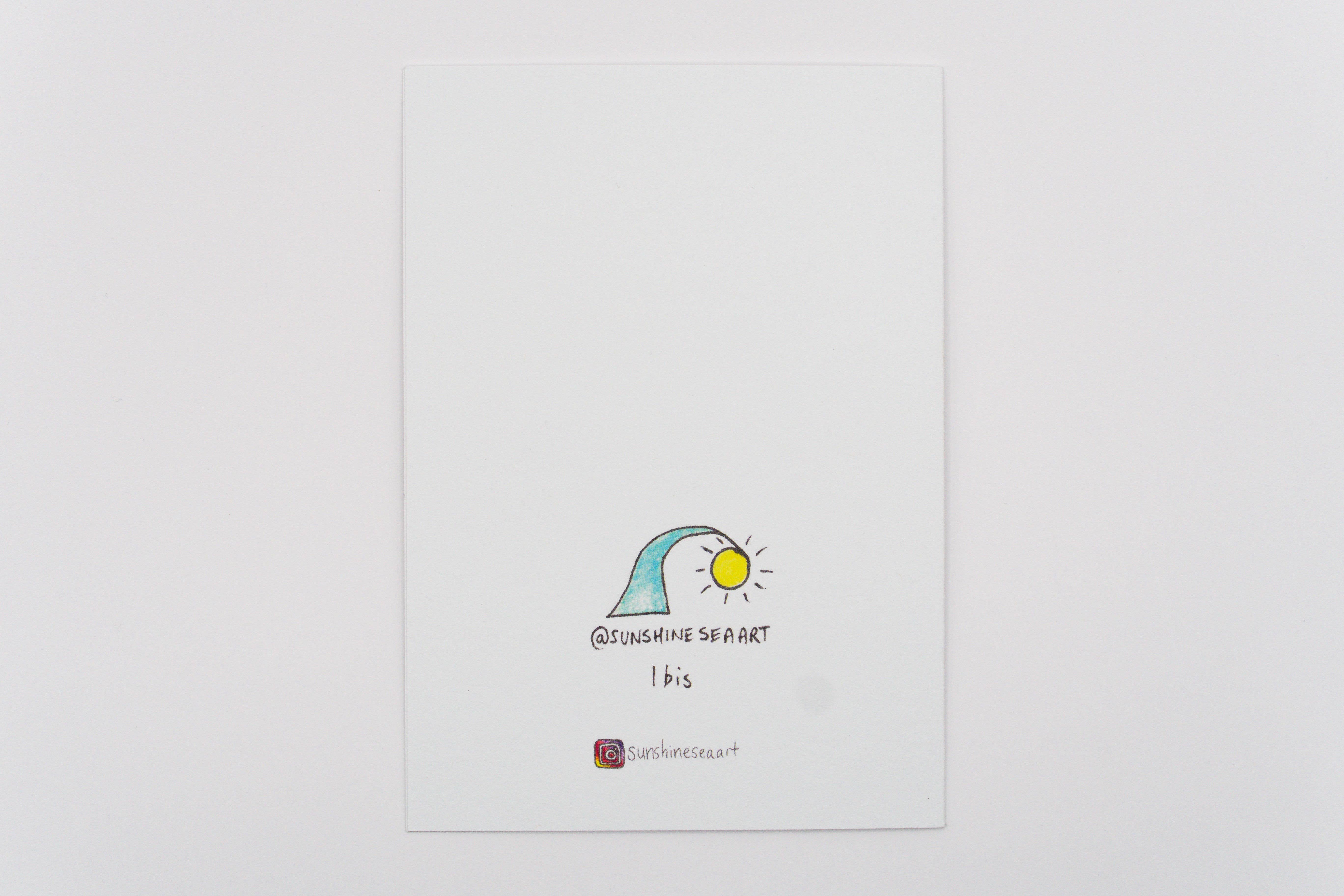 Sunshine Sea Art - Wholesale Birthday Card - Ibis Greeting Card Australian Bird Birthday Bin Chicken Card1