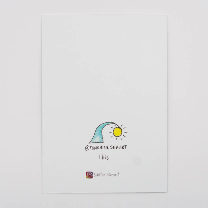 Sunshine Sea Art - Wholesale Birthday Card - Ibis Greeting Card Australian Bird Birthday Bin Chicken Card1
