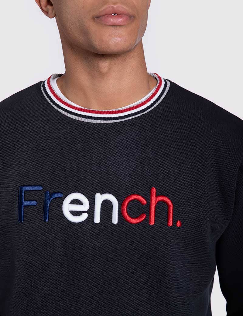 CELOPMAN – wholesale Sweatshirt - Herr – Tröja med broderi i Frankrikes flaggfärger1