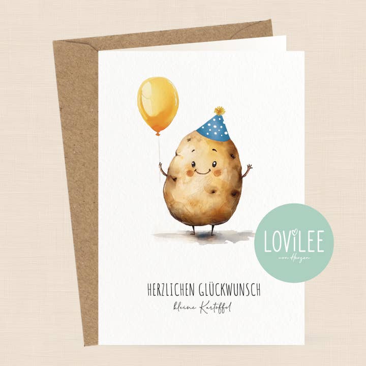 Potato | Birthday Card Folded Card | No. GK-S2-06 for wholesale by LOViLEE