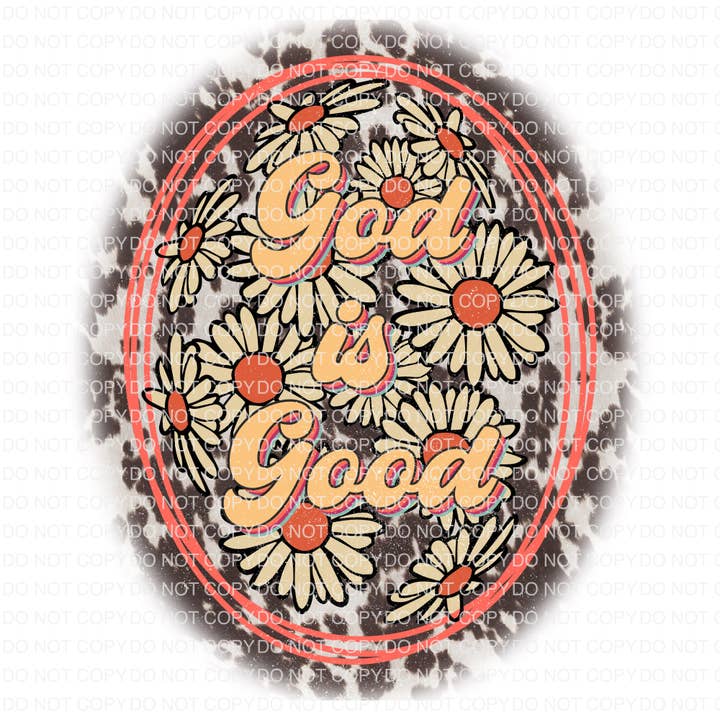 Transfert DTF Dieu est bon pour la vente par tee and shirts