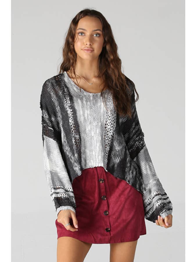 ANGIE - Vendita all'ingrosso Maglione tricot - Donna - Maglione leggero crop con scollo a V dallo stile beachy14