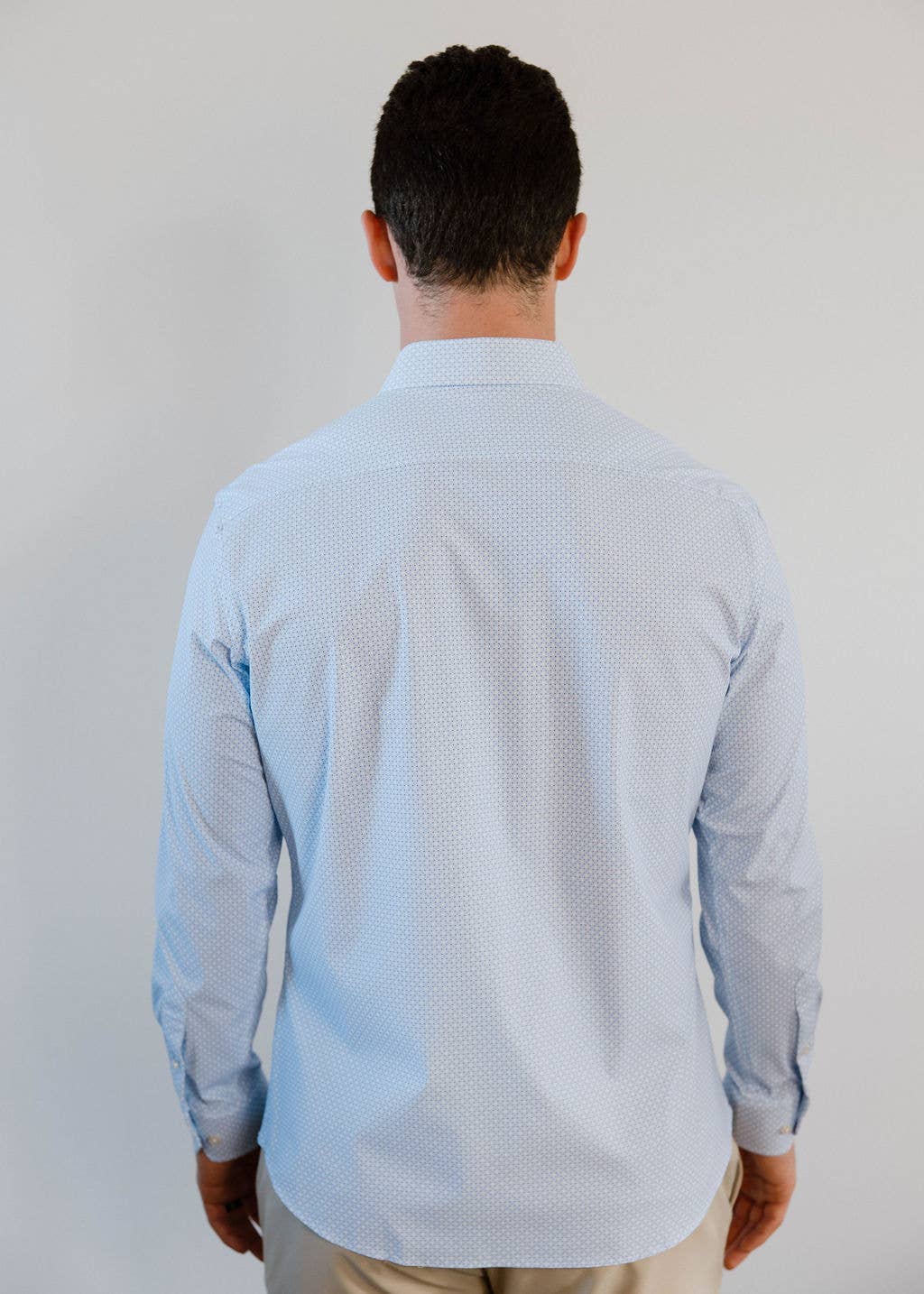 JD Buck - Wholesale Shirt - Men's - White Diamond Dot No Tuck LS Shirt  2