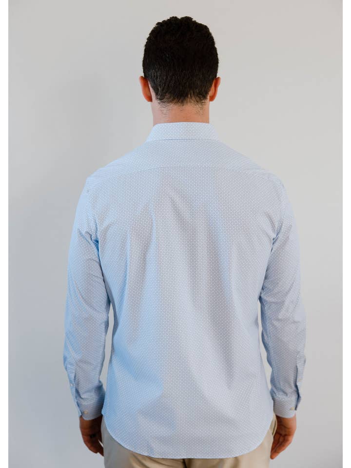 JD Buck - Wholesale Shirt - Men's - White Diamond Dot No Tuck LS Shirt 2