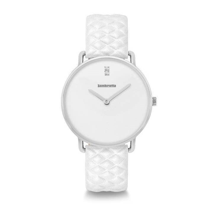 Giulia 34 Uno matelassé blanc argenté pour la vente par Lambretta Watches