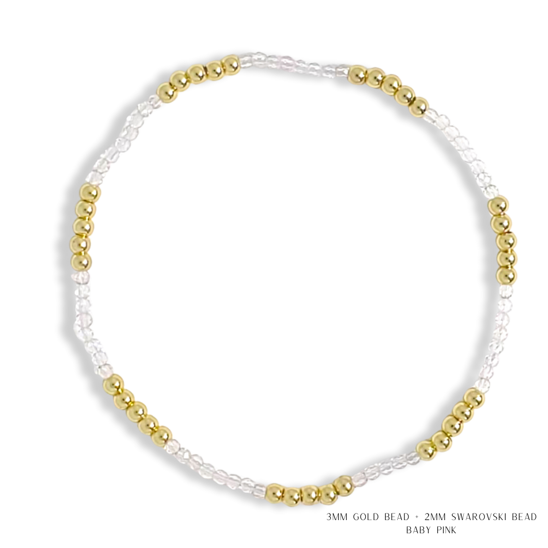 Savvy Bling - Vendita all'ingrosso Bracciale con perline - Bracciale con Perline in Oro e Cristalli Swarovski - Più Colori73