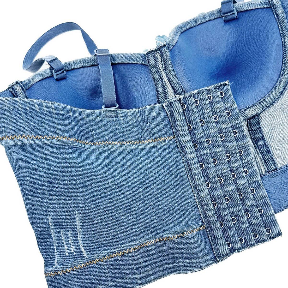 ACCITY - Wholesale Corset - Women's - HAND-BEADED FLORAL HERRINGBONE CORSET_CWMM41434