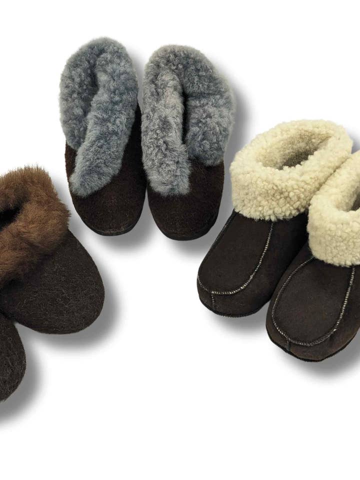 Fur Trim Slippers — Studio for wholesale by Lanart Alpaca