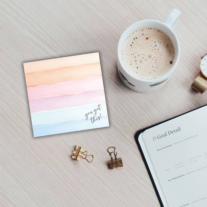 Post-it® Notes Design Series - Wholesale Sticky Notes - You Got This Post-it® Note Pad –4x4 –watercolor sticky notes2