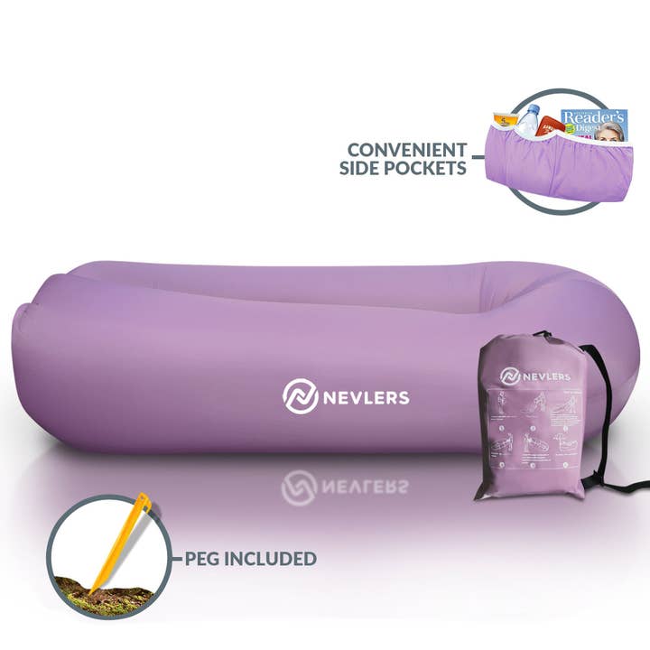Nevlers - Wholesale Inflatables - Inflatable Lounger - Lavender - 1 pack