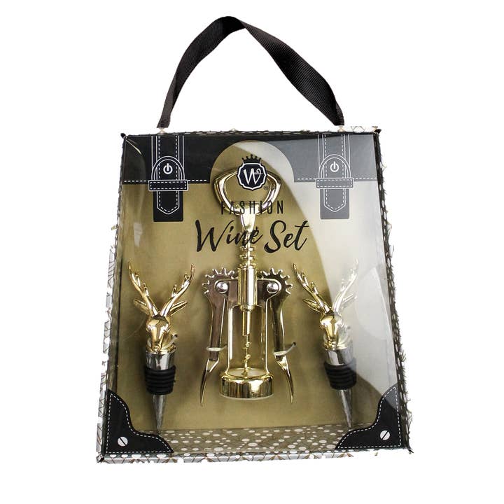 Gold Deer Wine Fashion Set for wholesale by Wild Eye Designs