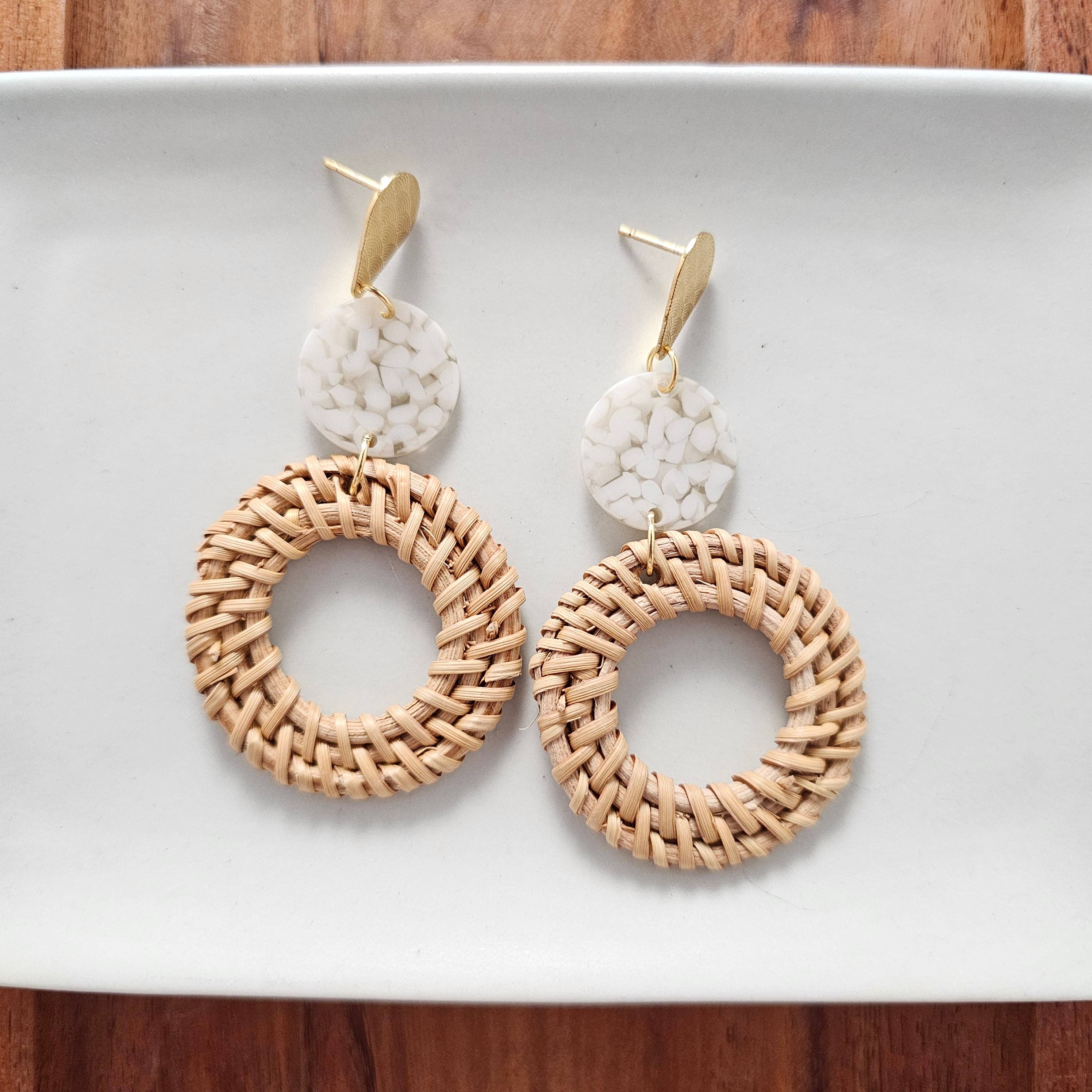 Spiffy & Splendid - Wholesale Dangle Earrings - Lana Earrings - Dark Rattan // Resort, Jewelry11