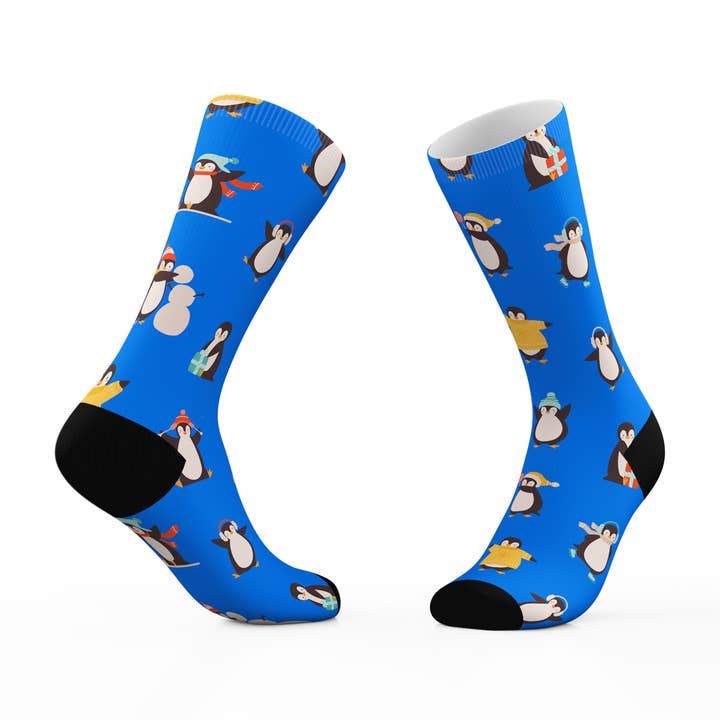 Winter Penguin Strumpor för wholesale av Tribe Socks