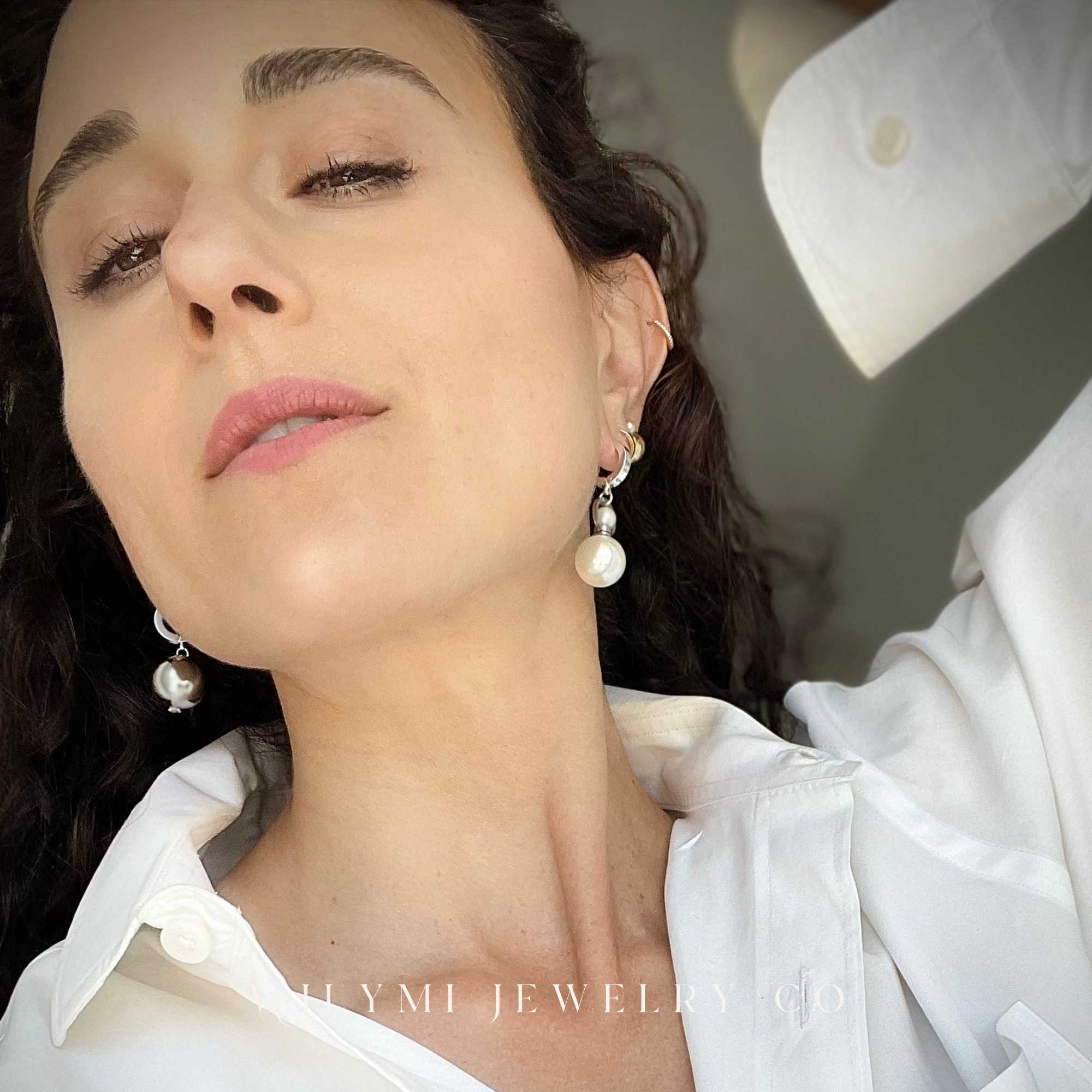 WILYMI Jewelry Co - Vente Boucles d'oreilles pendantes - BOUCLES D'AROMATHÉRAPIE en perle + argent | Boucle d'oreille dépareillée8