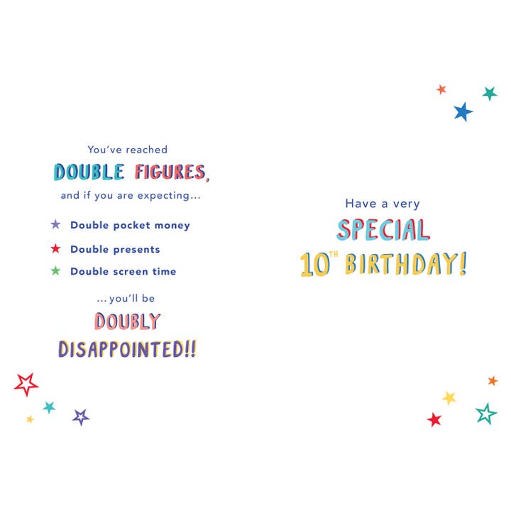 Piccadilly Greetings – wholesale Birthday card – Juvenile Birthday Card, Age 10, Age 101
