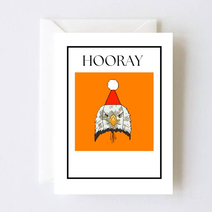 Hourra – Carte de vœux avec illustration d'aigle pour la vente par STETCH