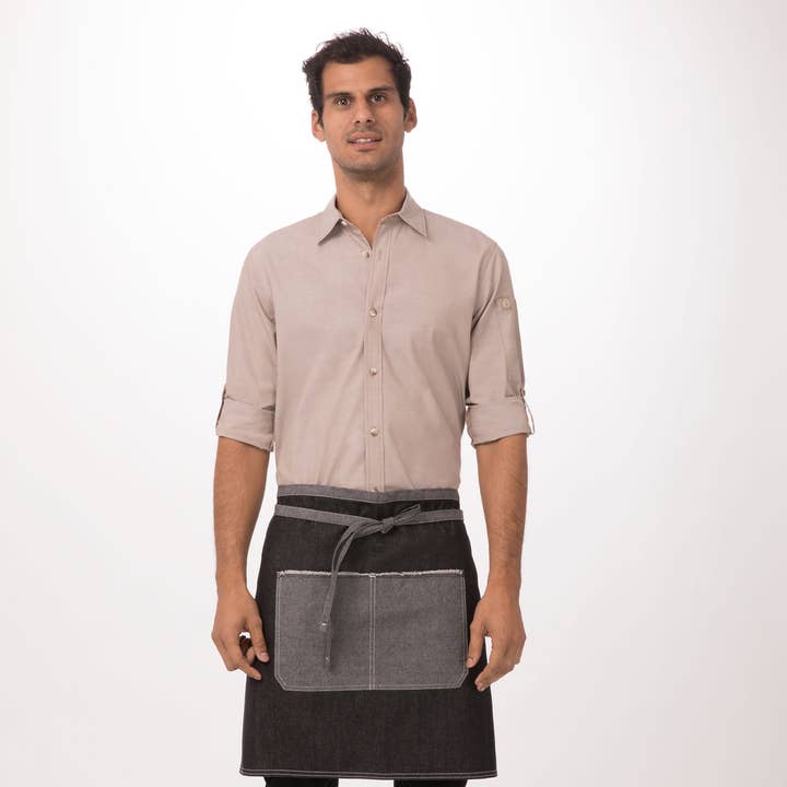 Black Blk Bronx Half Bistro Apron for wholesale on Faire0