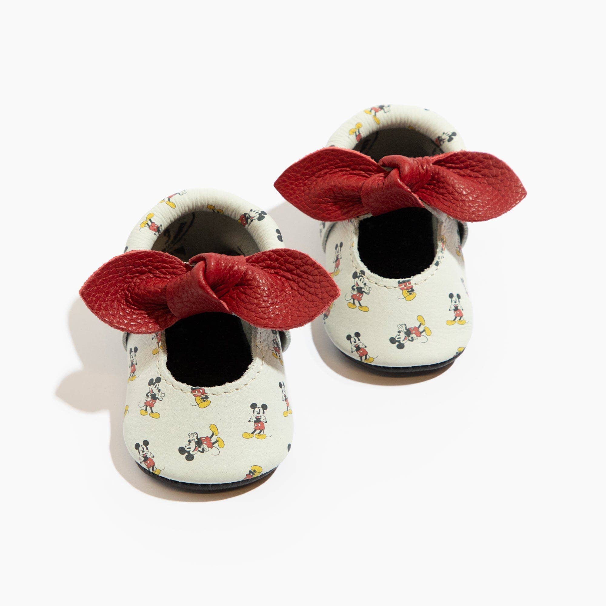 Freshly Picked - Wholesale Crib Shoes - Baby - Disney Retro Mickey Mouse Knotted Bow Baby Shoe