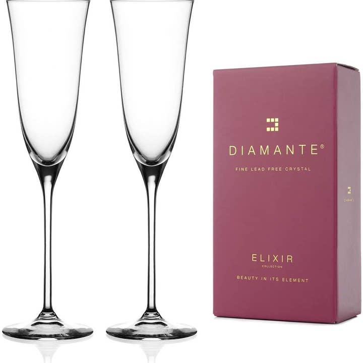 DIAMANTE - Wholesale Champagne Flute - Diamante Champagne Flutes Crystal Prosecco Glasses - ‘kate’1