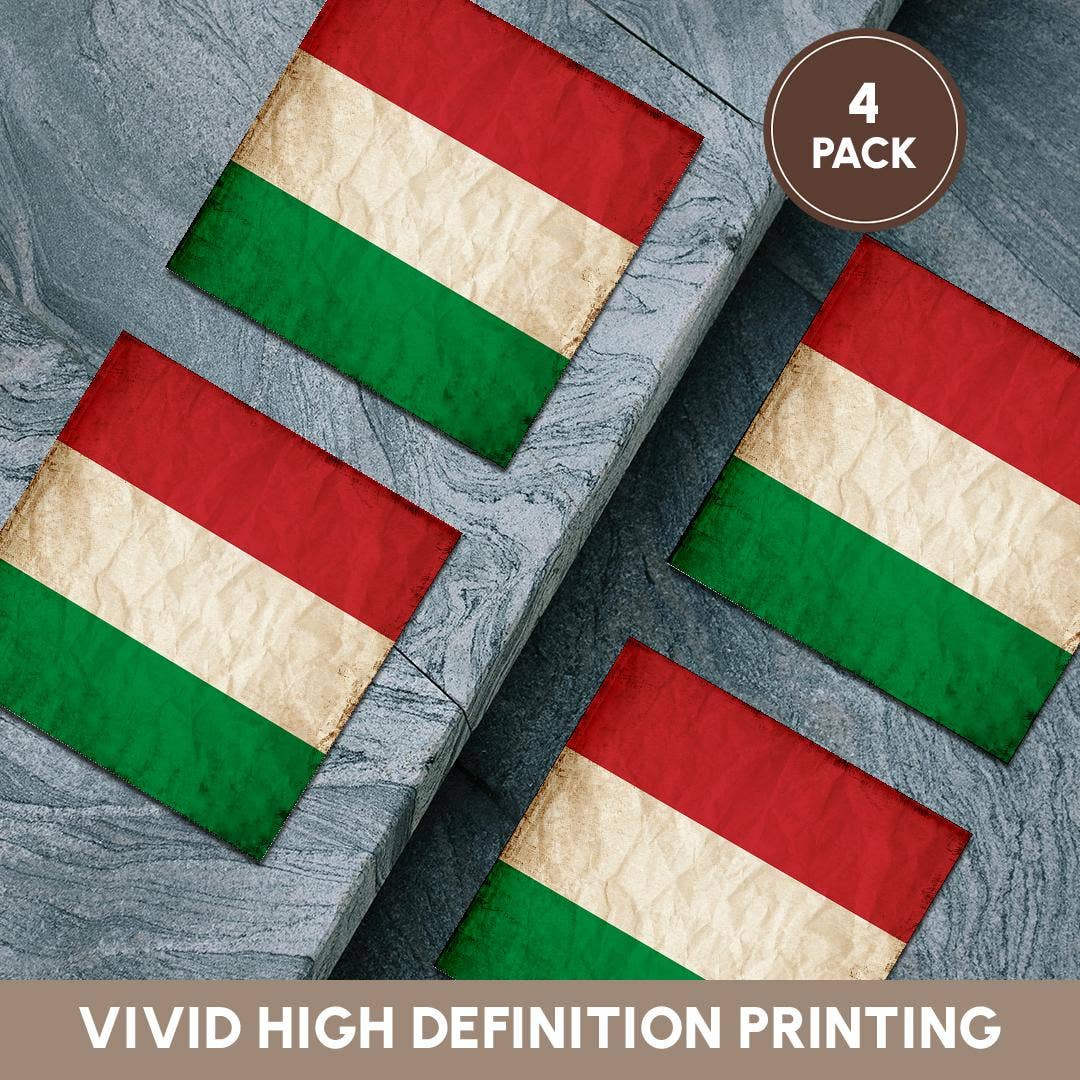 3dRose - Wholesale Coasters - 3dRose, Italian Flag Old Look Trendy Work , Coaster5