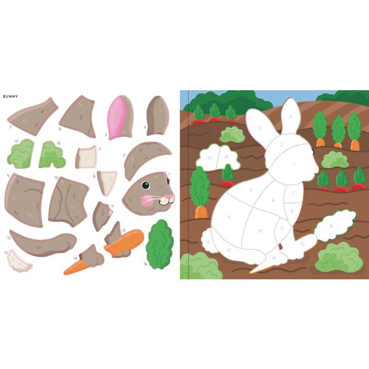 Peter Pauper Press - Wholesale Sticker - Kids & Baby - My First Color-by-Sticker Book -- Furry Friends