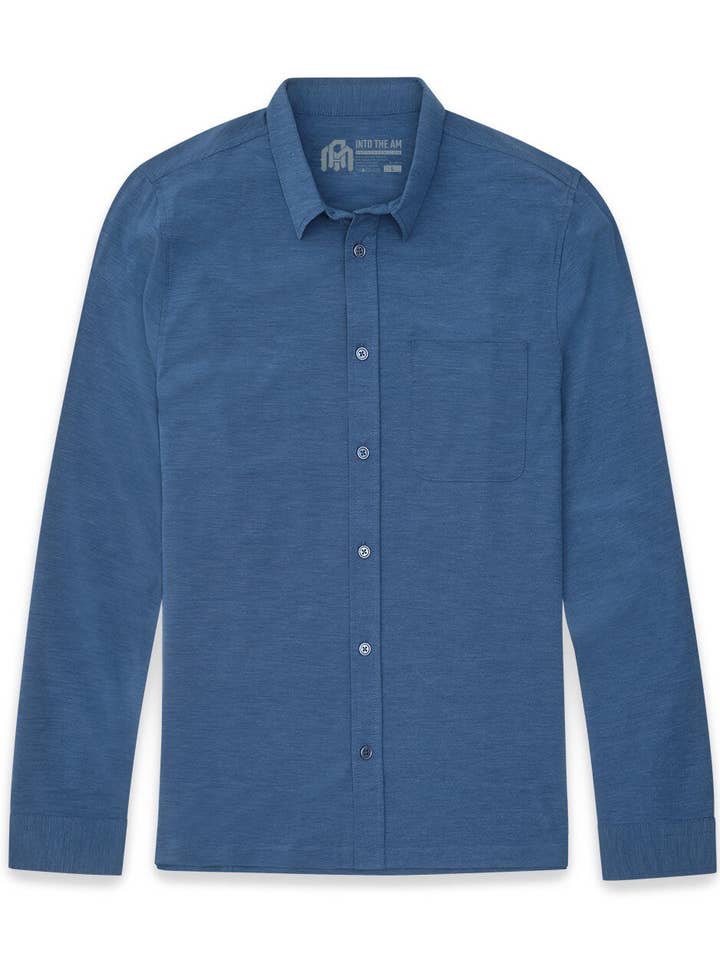 INTO THE AM - Vente Chemise à col boutonné – homme - Chemise boutonnée à manches longues pour hommes24