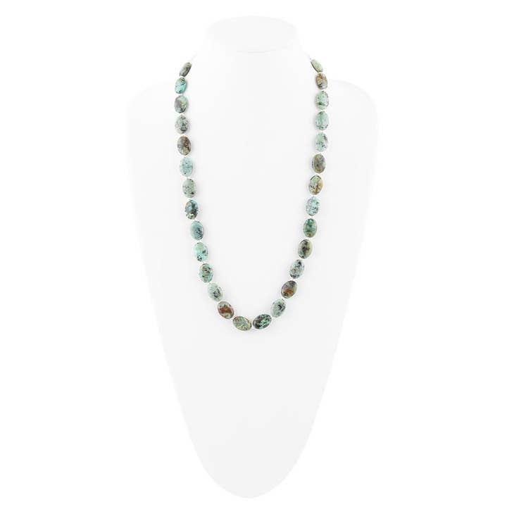 Colar Verde Africano Turquesa em Prata de 1ª Lei por atacado de Barse Jewelry