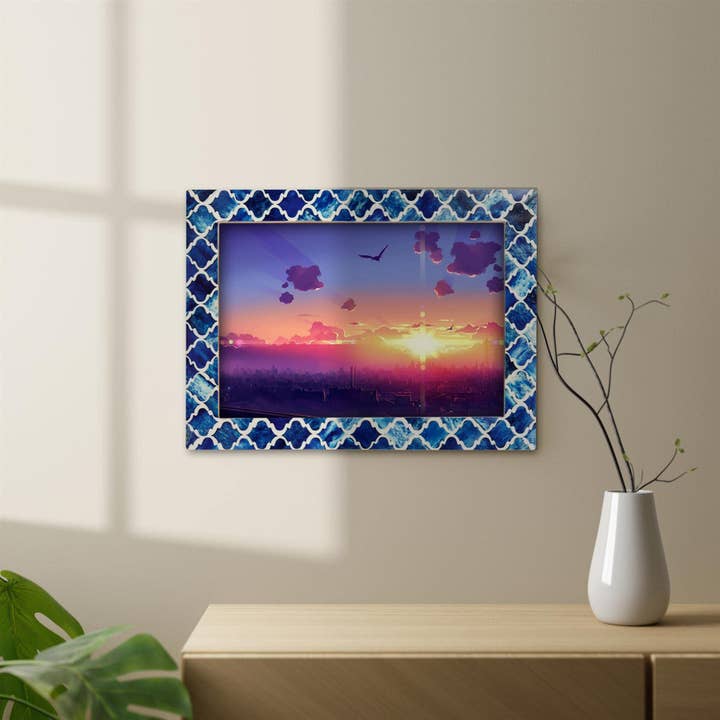Handicrafts Home - Wholesale Picture Frame - 8.3x11.7 Moroccan Picture Frame Wall Decor, 5 Color